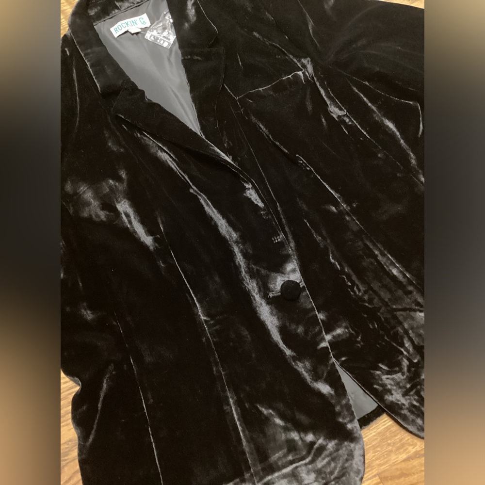 Cavender’s Rockin C Black velvet Women's blazer. Size XL - Picture 15 of 16